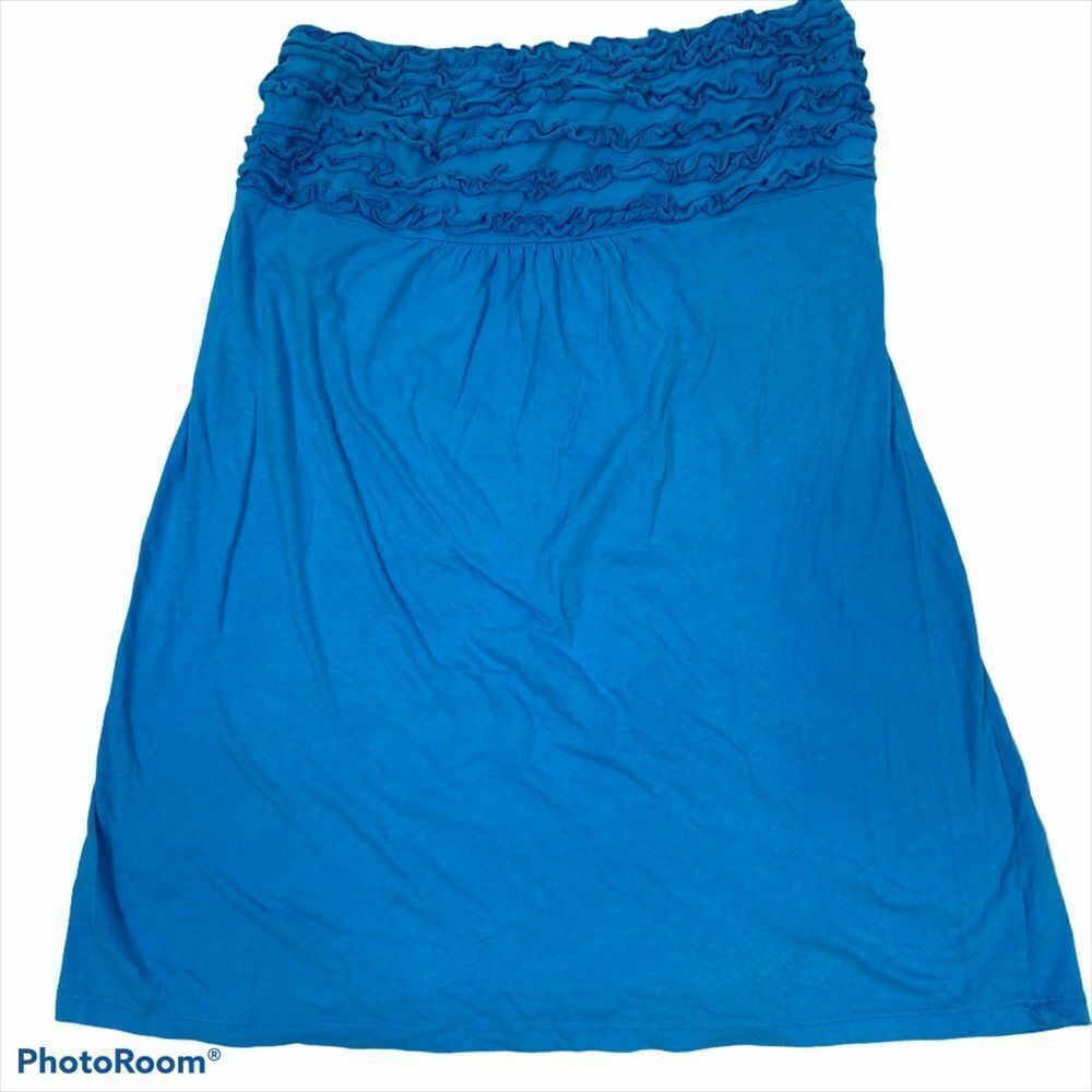 Miken Blue Strapless Swim Cover‎ Up Size Small - Picture 3 of 8